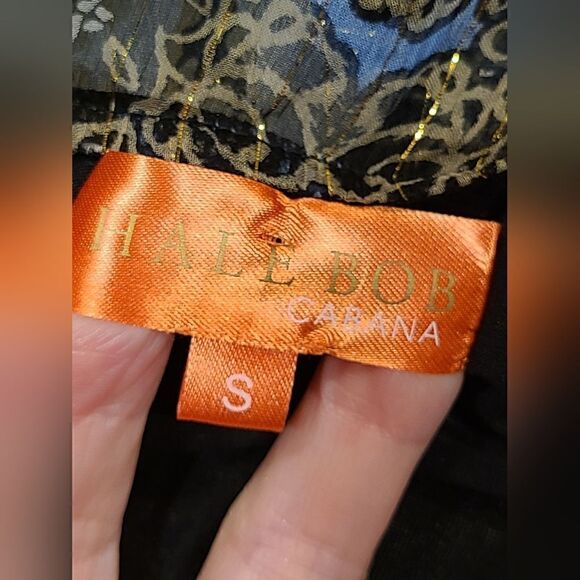 Hale Bob Cabana Silk Embellished Tunic Top, Bohemian, Festival Vibes |  S - Picture 4 of 11